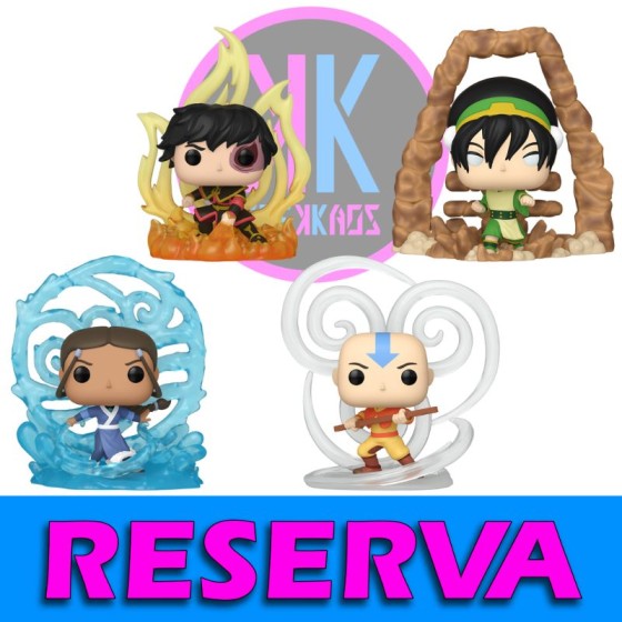 4-PACK - FUNKO POP DELUXE AVATAR - AANG 1806, KATARA 1807, TOPH 1808, ZUKO 1809