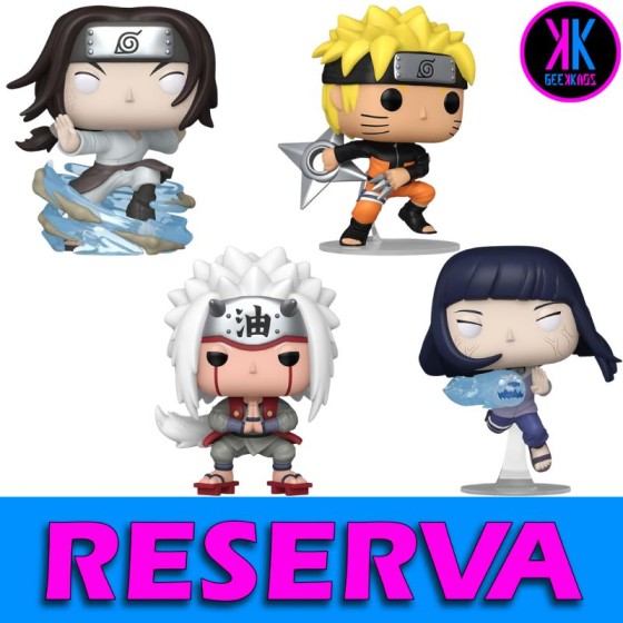 4-PACK - FUNKO POP NARUTO SHIPPUDEN - NARUTO UZUMAKI 1843, JIRAIYA 1844, HINATA HYUGA 1845, NEJI HYUGA 1846