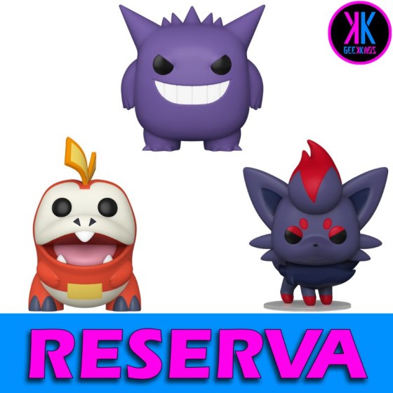 3-PACK - FUNKO POP! POKEMON - FUECOCO 1030, GENGAR 1031, ZORUA 1032