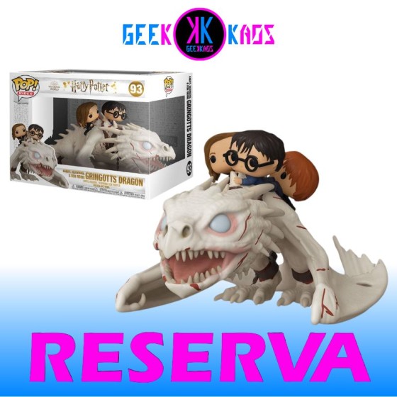 FUNKO POP! RIDES - HARRY POTTER - HARRY, HERMIONE & RON RIDING GRINGOT´S DRAGON 93