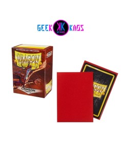 FUNDAS TCG - STANDARD MATTE - CRIMSON - ROJO -  100 UND - DRAGON SHIELD