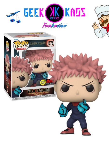 FUNKO POP! - JUJUTSU KAISEN - YUJI ITADORI 1376 (AAA Anime Sticker) (GITD)