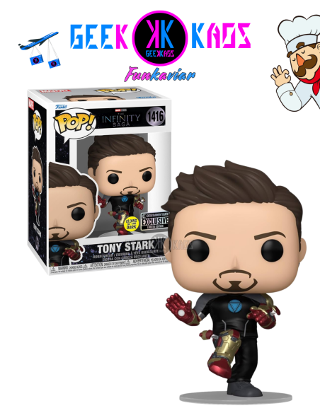 FUNKO POP! - MARVEL - TONY STARK 1416 ( ENTERTAINEMENT EARTH STICKER )