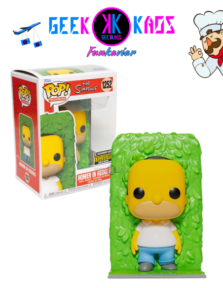 FUNKO POP! - THE SIMPSONS - HOMER IN HEDGES 1252 ( ENTERTAINEMENT EARTH STICKER )