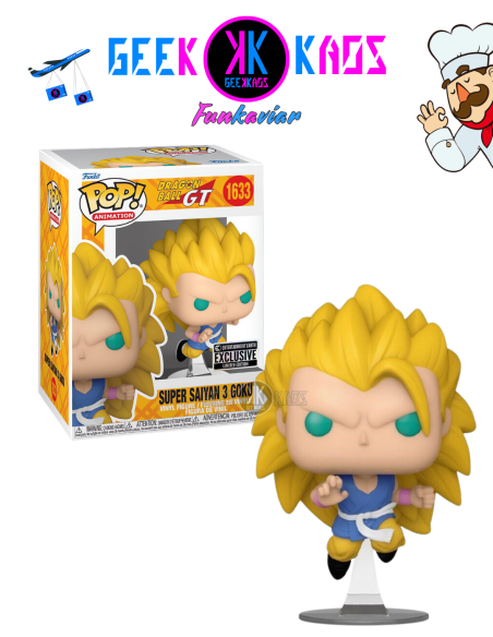 FUNKO POP! - DRAGON BALL GT - SUPER SAIYAN 3 GOKU 1633 ( ENTERTAINEMENT EARTH STICKER )