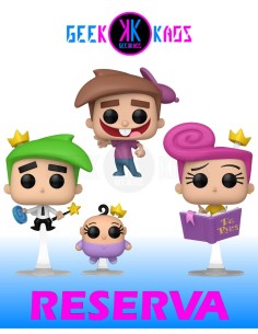 3-PACK - FUNKO POP! THE ODDPARENTS -  TIMMY TURNER 1690, COSMO & POOF 1691, WANDA WITH DA RULES 1692