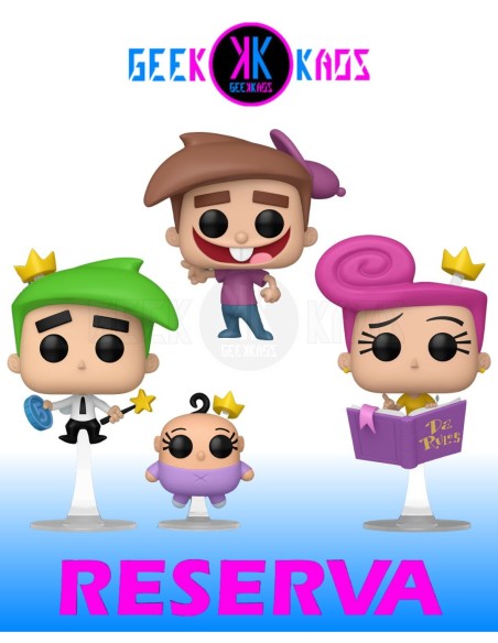 3-PACK - FUNKO POP! THE ODDPARENTS -  TIMMY TURNER 1690, COSMO & POOF 1691, WANDA WITH DA RULES 1692