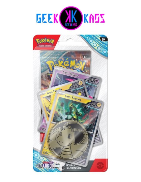 POKEMON TCG - BLISTER STELLAR CROWN PREMIUM CHECLANE -  (IRON THORNS) - INGLES