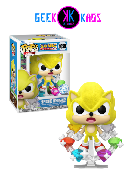 FUNKO POP! - SONIC - SUPER SONIC WITH EMERALDS 1059 (SE) (FLOCKED)