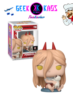 FUNKO POP! - CHAINSAW MAN - POWER WITH MEOWY 1766 ( CHALICE & PR STICKER)