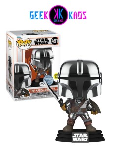 FUNKO POP! - STAR WARS - THE MANDALORIAN WITH DARK SABER 491 (SE) (GITD)