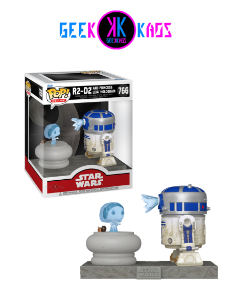 FUNKO POP! - STAR WARS - R2-D2 AND PRINCESS LEIA HOLOGRAM 766