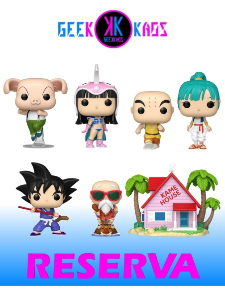 6-PACK - FUNKO POP! DRAGON BALL - GOKU 1922, BULMA 1923, OOLONG 1924, CHICHI 1925, KRILLIN 1926, MASTER ROSHI 46
