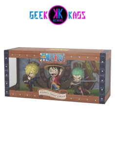 FIGURA MIGHTY JAXX - ONE PIECE - FRENNY´S HIDDEN DISSECTABLES LUFFY, ZORO Y SANJI - 10 cm