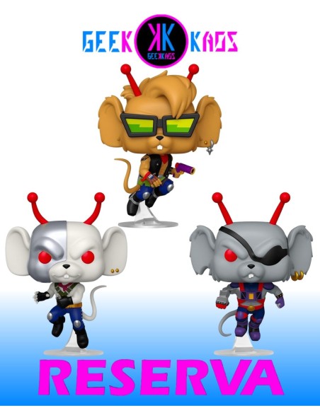 3-PACK - FUNKO POP! BIKER MICE MARS  - VINNIE 1936, THROTTLE 1937, MODO 1938