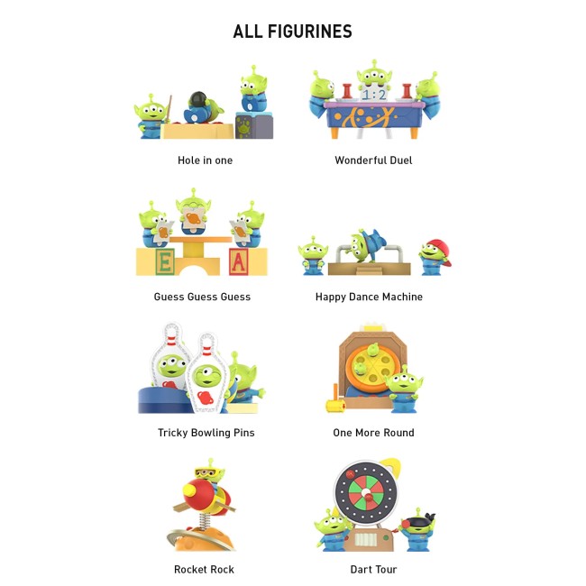 POP MART - PIXAR - ALIEN PARTY GAMES SERIES SCENE SETS - 6-8CM