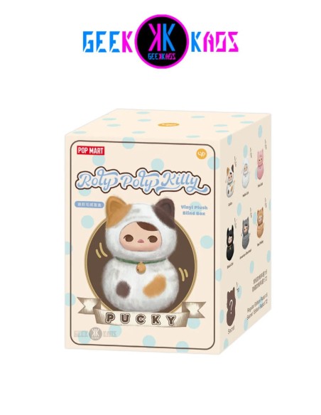 POP MART - PUCKY - ROLY-POLY KITTY SERIES-VINYL PLUSH - 8CM