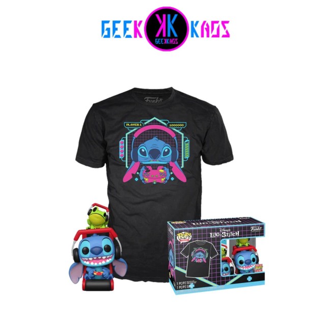 FUNKO POP! & TEE - LILO & STITCH - GAMER STITCH WITH FROG 1246