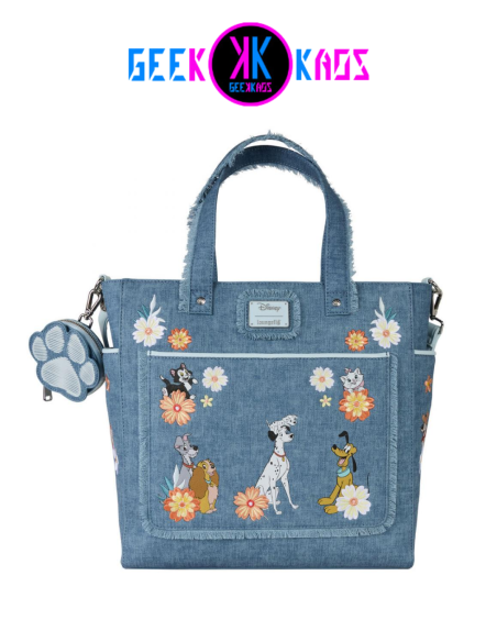 CONVERTIBLE TOTE BAG - DOGS AND CATS - DISNEY - LOUNGEFLY