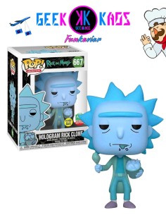 FUNKO POP! - RICK AND MORTY - HOLOGRAM RICK CLONE 667 (FUNKO STICKER) (GITD)