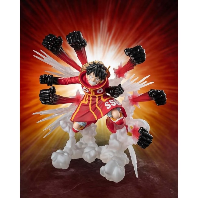 FIGURA - ONE PIECE - MONKEY D. LUFFY, GUM-GUM HAWK GATLING, 18.5CM - TAMASHII NATIONS, FIGUARTS ZERO
