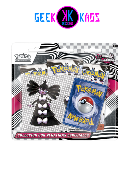 POKEMON TCG - LLAMA BLANCA COLECCION CON PEGATINAS ESPECIALES - ESPAÑOL