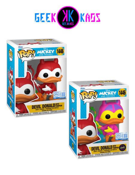FUNKO POP! - MICKEY & FRIENDS - DEVIL DONALD WITH PUMPKIN 1446 (SE) (BUNDLE REGULAR + CHASE)