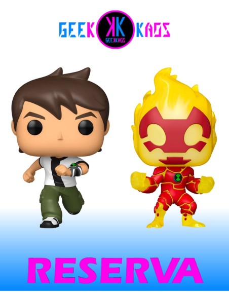2-PACK - FUNKO POP! BEN 10 - BEN TENNYSON 1771, HEATBLAST 1772