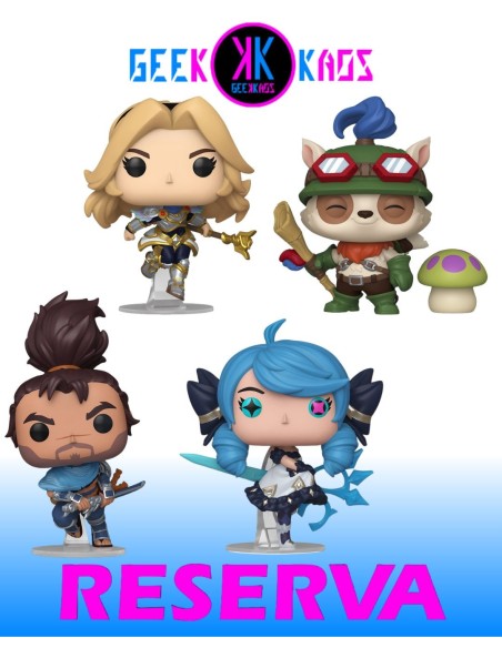 4-PACK - FUNKO POP! LEAGUE OF LEGENDS - GWEN 1135, YASUO 1136, LUX 1137, TEEMU WITH MUSHROOM 1138
