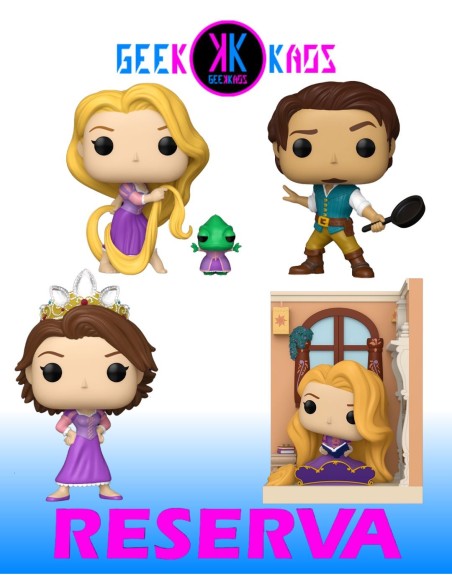 4-PACK - FUNKO POP! TANGLED - RAPUNZEL WITH PASCAL 1640, RAPUNZEL 1641, FLYNN 1642, RAPUNZEL IN TOWER