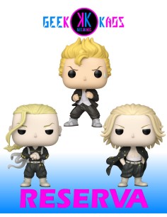 3-PACK - FUNKO POP! TOKYO REVENGERS - TAKEMICHI HANAGAKI 2131, MIKEY 2132, DRAKEN 2133