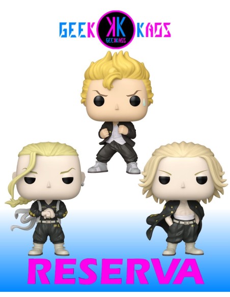 3-PACK - FUNKO POP! TOKYO REVENGERS - TAKEMICHI HANAGAKI 2131, MIKEY 2132, DRAKEN 2133 3-PACK - FUNKO POP! TOKYO REVENGERS - TAKEMICHI HANAGAKI 2131, MIKEY 2132, DRAKEN 2133