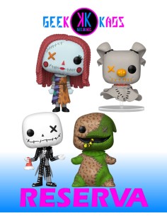 4-PACK - FUNKO POP! - NIGHTMARE BEFORE CHRISTMAS - JACK SKELLINGTON 1633, OOGIE BOOGIE 1634, SALLY 1635, ZERO 1636