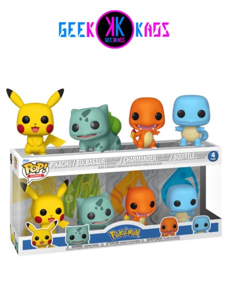 FUNKO POP! - POKEMON - PIKACHU / BULBASUR / CHARMANDER / SQUIRTLE (4-PACK) FUNKO POP! - POKEMON - PIKACHU / BULBASUR / CHARMANDER / SQUIRTLE (4-PACK)