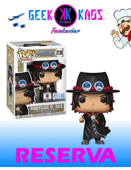 FUNKO POP! - ONE PIECE - PORTGAS D. ACE 2130 (CHALICE STICKER)