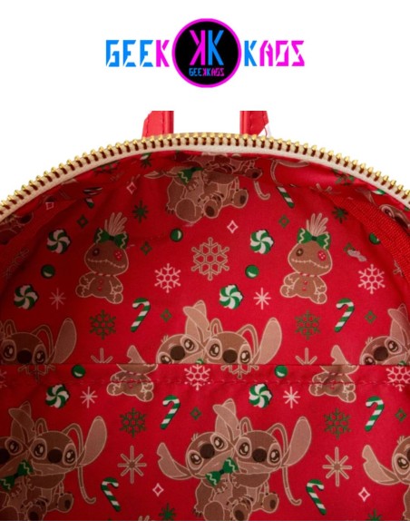 MINI MOCHILA - DISNEY - STITCH GINGERBREAD - LOUNGEFLY MINI MOCHILA - DISNEY - STITCH GINGERBREAD - LOUNGEFLY