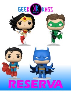 4-PACK - FUNKO POP! DC: NEW CLASSICS - BATMAN 598, SUPERMAN 599, WONDER WOMAN 600, GREEN LANTERN 601
