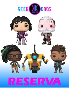 5-PACK -  FUNKO POP! BORDERLANDS 4 - AMON 1161, WEX 1162, RAFA 1163, HARLOWE 1164, CLAPTRAP 1165