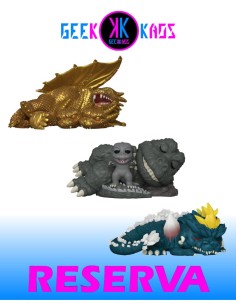 3-PACK - FUNKO POP! GODZILLA - SLEEPING KING GHIDORAH 1953, SLEEPING GODZILLA WITH MINILLA 1954, SLEEPING SPACEGODZILLA 1955