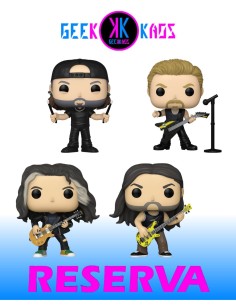 4-PACK - FUNKO POP! - METALLICA - JAMES 484, LARS 485, KIRK 486, ROBERT 487
