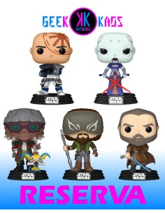 5-PACK - FUNKO POP! STAR WARS - ASAJJ VENTRESS 711, ARC TROOPER JESSE 807, HONDO AND PIKK 809, KANAN JARRUS 809, DOOKU 810