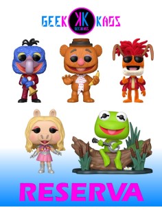 5-PACK - FUNKO POP! THE MUPPETS - KERMIT WITH BANJO 1673, PIGGY 1675, FOZZIE 1676, GONZO 1677, PEPE 1678
