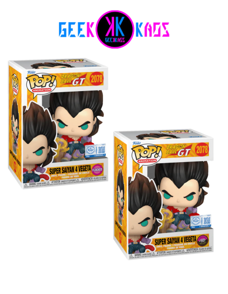 FUNKO POP! - DRAGON BALL GT - SUPER SAIYAN 4 VEGETA 2078 (SE) (BUNDLE)  (FLOCKED/GLOW)