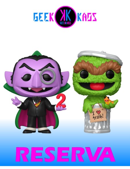 2-PACK - FUNKO POP SESAME STREET - THE COUNT 1792, OSCAR THE GROUCH 1793