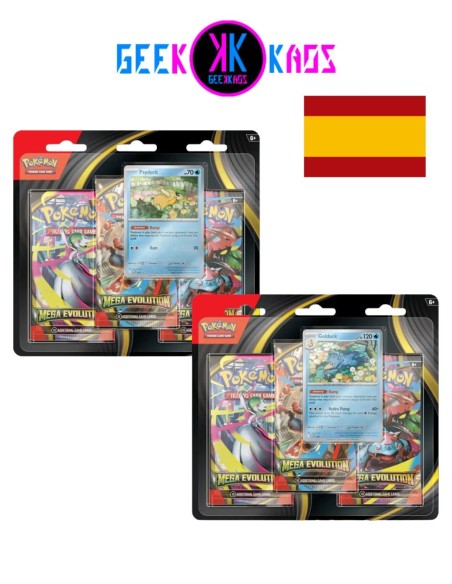 POKEMON TCG - BLISATER 3 SOBRES MEGA EVOLUCIONES (1 UND)- ESPAÑOL