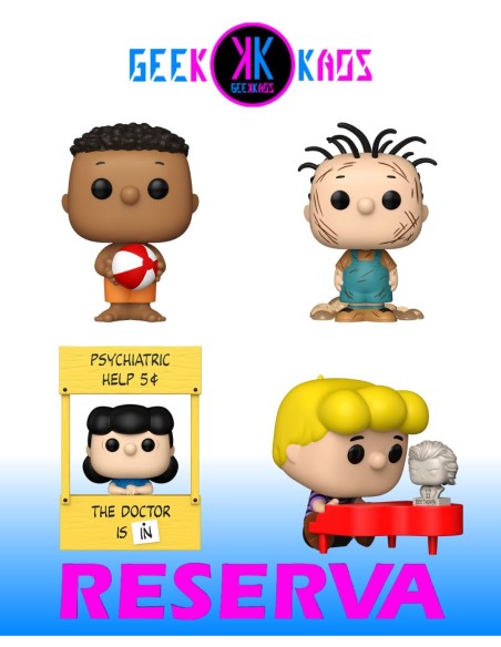4-PACK - FUNKO POP! PEANUTS - SCHROEDER 2092, FRANKLIN 2093, PIGPEN 2094, LUCY 2095