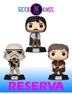 3-PACK - FUNKO POP! STAR WARS - JABBA THE HUTT 801, BIGS DARKLIGHTER 802, SANDTROOPER 803