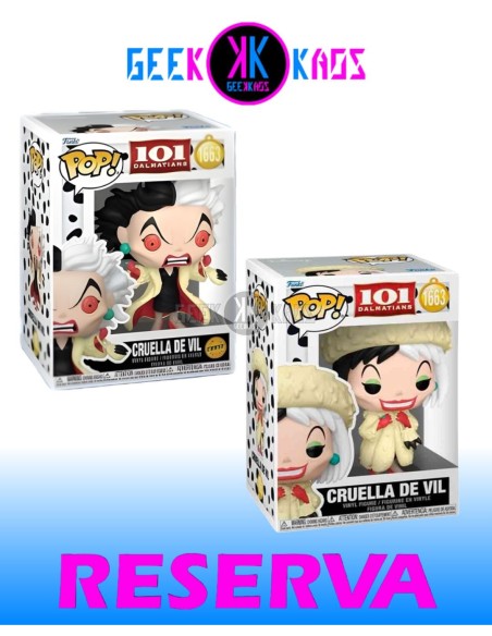 FUNKO POP - 101 DALMATIANS - CRUELA DE VIL 1663 (BUNDLE)