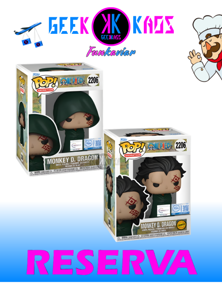 FUNKO POP! - ONE PIECE - MONKEY D. DRAGON 2206 (CHRONO TOYS) (BUNDLE)