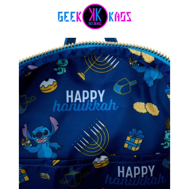 MINI MOCHILA - LILO & STITCH - LIGHT UP MEMORAH STITCH (GITD) - LOUNGEFLY